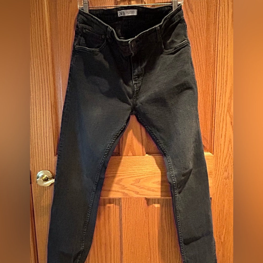 Zara Mens Black Jeans Sz 34
